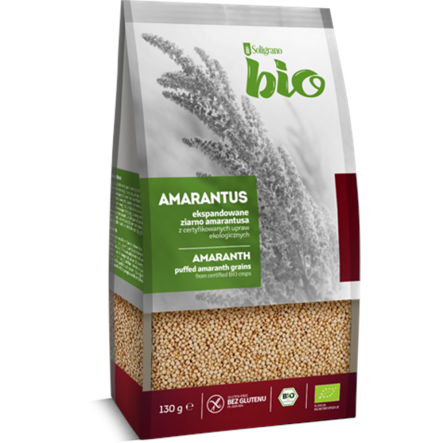 Amarantus Ekspandowany Bez Glutenu Eko 130 g Soligrano