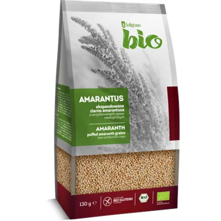 Amarantus Ekspandowany Bez Glutenu Eko 130 g Soligrano