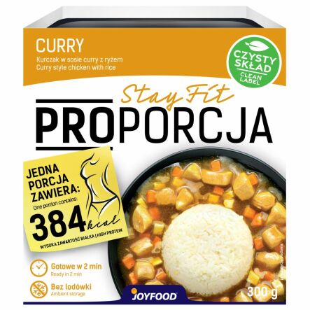 Kurczak w Sosie Curry z Ryżem i Warzywami 300 g - Joyfood