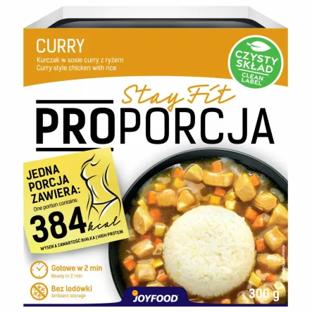 Kurczak w Sosie Curry z Ryżem i Warzywami 300 g - Joyfood