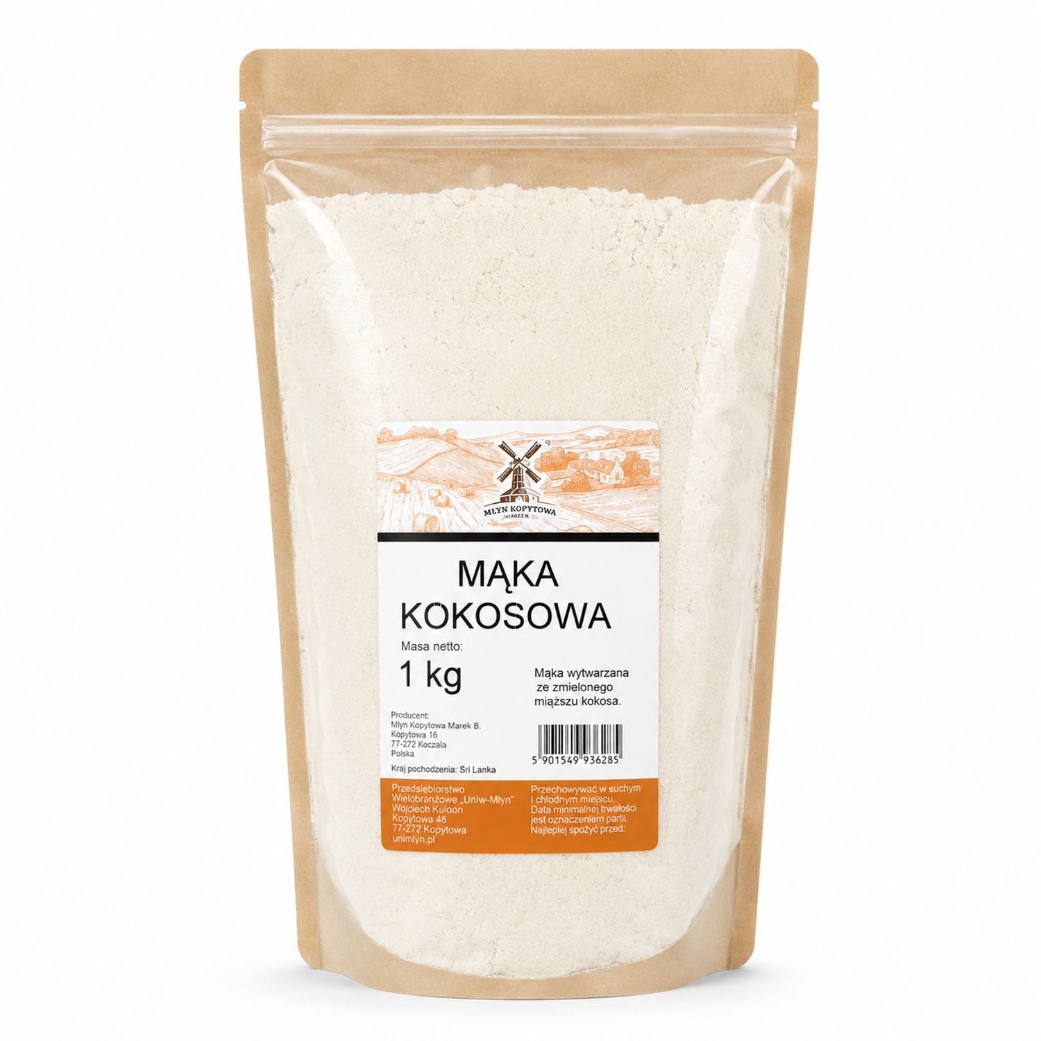 Mąka Kokosowa 1 kg - Młyn Kopytowa