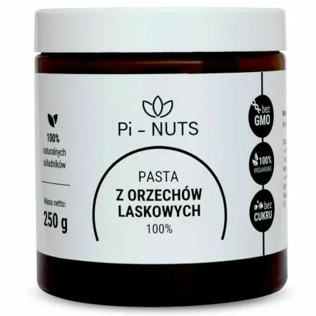 Pasta z Orzechów Laskowych 100% 250 g - PI-NUTS
