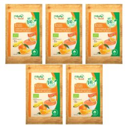 5 x Bio Kisiel o Smaku Pomarańczowym z Bananami i Witaminą C 38 g - Vitally Food