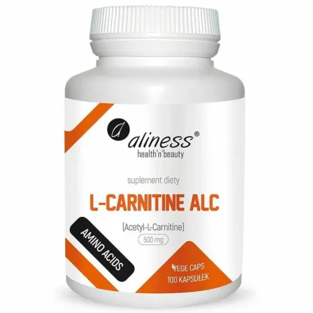 L-Carnitine ALC 500 mg 100 Kapsułek Vege - Aliness