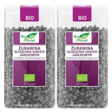 2 x Żurawina Słodzona Sokiem Jabłkowym Bio 400 g - Bio Planet