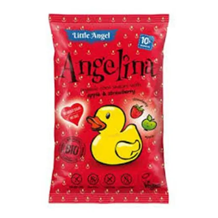 Chrupki Kukurydziane Truskawka i Jabłko Angelina Bio 30 g - Cibi 