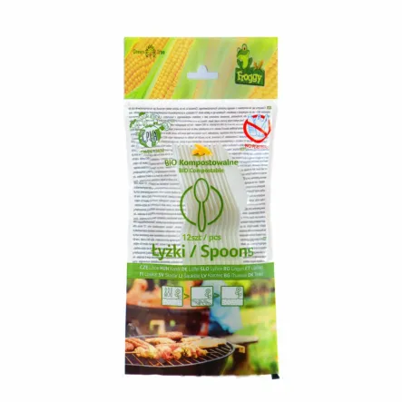 Łyżki Kompostowalne 12 Sztuk - Froggy