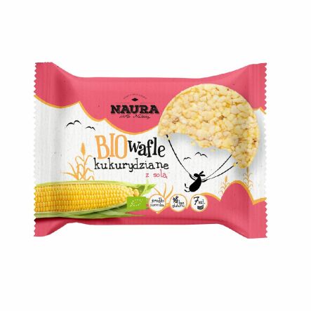 Wafle Kukurydziane z Solą Morską Bio 35 g -  Naura