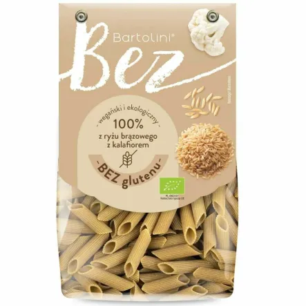 Makaron z Ryżu Brązowego z Kalafiorem Penne Bezglutenowy Bio 250 g - Bartolini