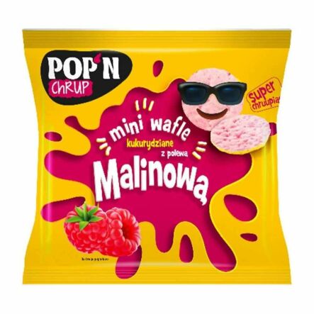Mini Wafelki Kukurydziane z Polewą Malinową 35 g - Sante