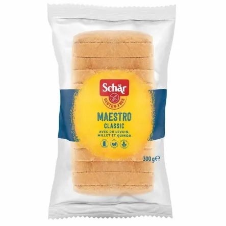 Chleb Biały Bezglutenowy Maestro Classic 300 g - Schar - Przecena Krótka Data Minimalnej Trwałości