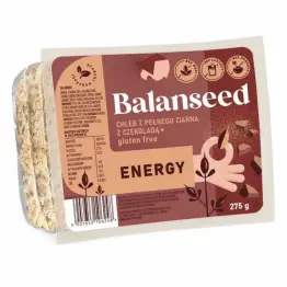 Chleb z Pełnego Ziarna z Czekoladą Energy Bezglutenowy 275 g - Balanseed