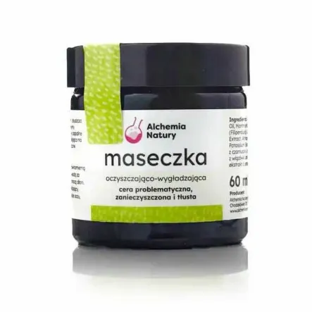 Maseczka Oczyszczająco - Wygładzająca Zielona 60 ml - Alchemia Natury
