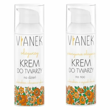 Zestaw VIANEK Odżywczy Krem do Twarzy na Dzień - Sylveco + VIANEK Intensywnie Odżywczy Krem do Twarzy na Noc 50 ml - Sylveco