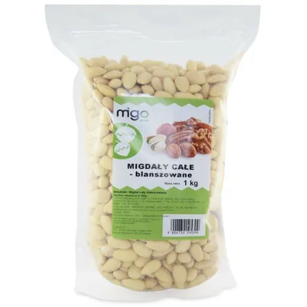 Migdał Cały Blanszowany 1 kg - MIGOgroup