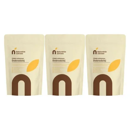 3 x Mieszanka Chlebowa DOBRODZIEJ ORKISZOWY 500 g - Naturalnie Zdrowe