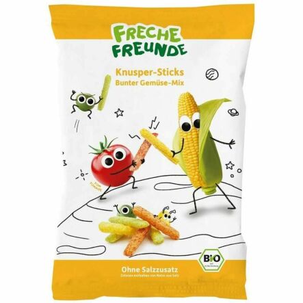Chrupki Kukurydziano - Warzywne Bio 30 g - Freche Freunde