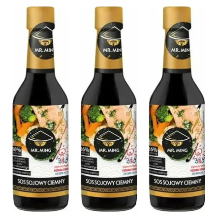 3 x Sos Sojowy Ciemny 36% 150 ml - Mr. Ming