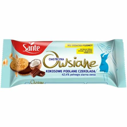 Ciasteczka Owsiane Kokosowo - Czekoladowe 170 g - Sante