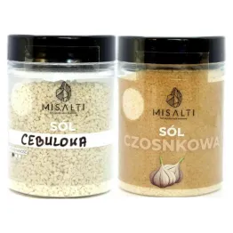 Sól Kłodawska Cebulowa 85 g - Misalti + Sól Kłodawska Czosnkowa 85 g - Misalti