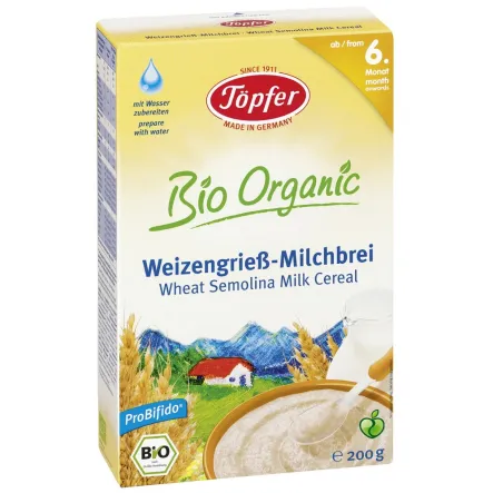Kaszka Manna Pszenna Mleczna  Bio 6 mc 200 g - Topfer