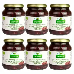 6 x Fasola Czerwona Kidney w Zalewie Bio 360 g (240 g) - Eko-Wital