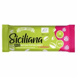 Baton Pistacjowy z Malinami Siciliana Raw Bio 40 g - Zmiany Zmiany