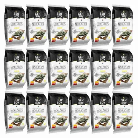 18 x Chipsy Nori Prażone Glony Przekąska Classic 4,5 g - Sen Soy