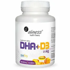 Omega DHA 300 mg z Alg plus D3 2000IU 60 Kapsułek