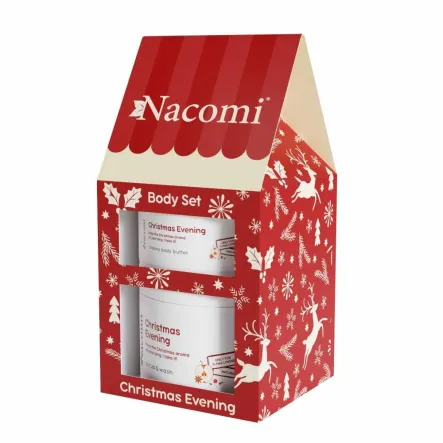 Zestaw CHRISTMAS EVENING (Kremowe Masło do Ciała 100 ml plus Piankowy Peeling do Ciała 180 ml) - Nacomi