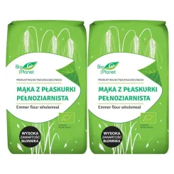 Mąka z Płaskurki Pełnoziarnista Bio 1 kg (2 x 500 g) - Bio Planet