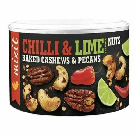 Chilli & Lime Nuts Pieczone Orzechy o Smaku Habanero z Limetką 150 g - MIXIT (data: 11.08.2025)