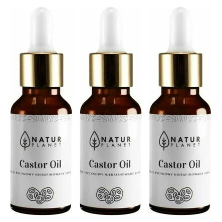 3 x Olej Rycynowy Nierafinowany Kosmetyczny 30 ml - Natur Planet
