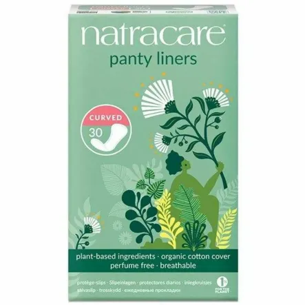 Wkładki Higieniczne Zaokrąglone 30 Sztuk - NatraCare