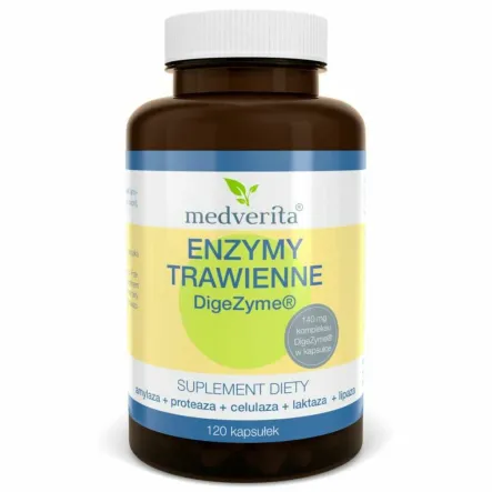 Enzymy Trawienne 120 Kapsułek - Medverita