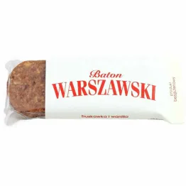 Baton Truskawka z Wanilią Bez dodatku Cukru 50 g - Baton Warszawski