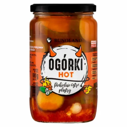 Ogórki HOT - Piekielnie Ostre Plastry 680 g (340 g) - Runoland