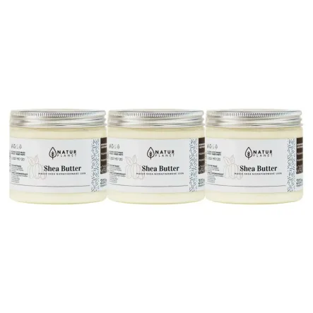 3 x Masło Shea Nierafinowane 200 ml - Natur Planet