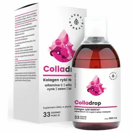 Colladrop Kolagen Rybi w Płynie + Witamina C 500 ml - Aura Herbals