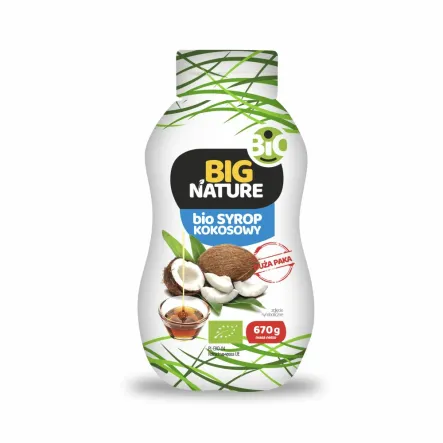Syrop Kokosowy Bio 670 g - Big Nature - Przecena Krótka Data Minimalnej Trwałości