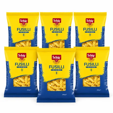 6 x Makaron Fusilli Bezglutenowy 250 g - Schar