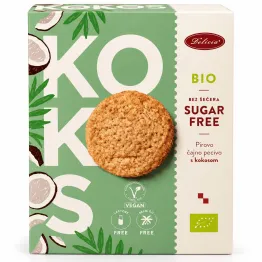 Ciastka Orkiszowe z Kokosem Bez Dodatku Cukru BIO 135 g - Delicia