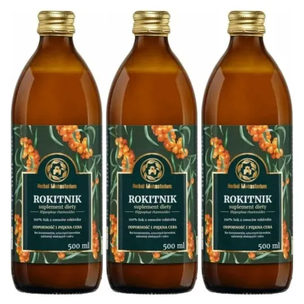 3 x Sok z Rokitnika 500 ml - Herbal Monasterium