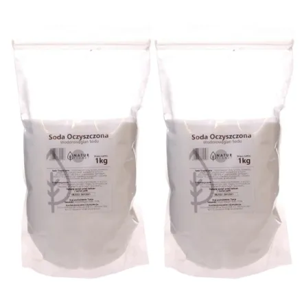 Zestaw 2 x Wodorowęglan Sodu Soda Oczyszczona Proszek 1 kg - Natur Planet