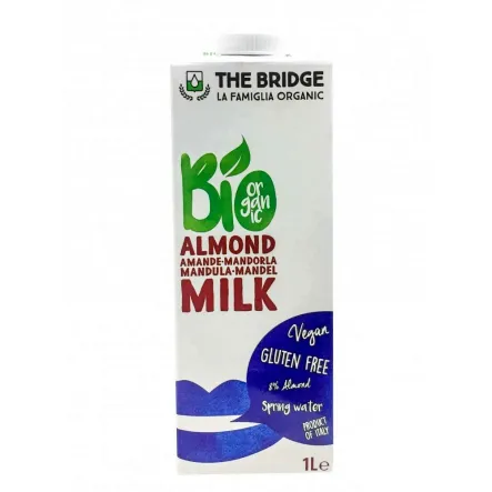 Napój Migdałowy 8% Naturalny Bez Glutenu Eko 1 l Bridge