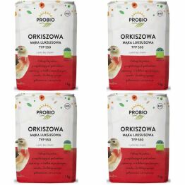4 x Mąka Orkiszowa Typ 550 Luksusowa Bio 1 kg - Probio