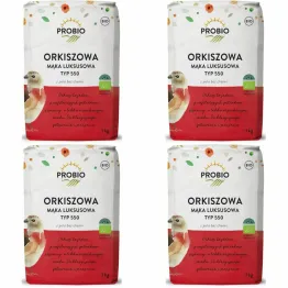 4 x Mąka Orkiszowa Typ 550 Luksusowa Bio 1 kg - Probio