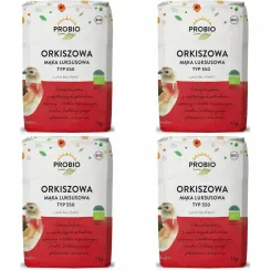 4 x Mąka Orkiszowa Typ 550 Luksusowa Bio 1 kg - Probio