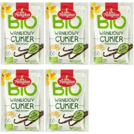 Zestaw 5 x Cukier Waniliowy Trzcinowy Bio 20 g - Amylon