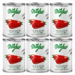 6 x Pomidory Bez Skórki Bio 400 g - Manfuso